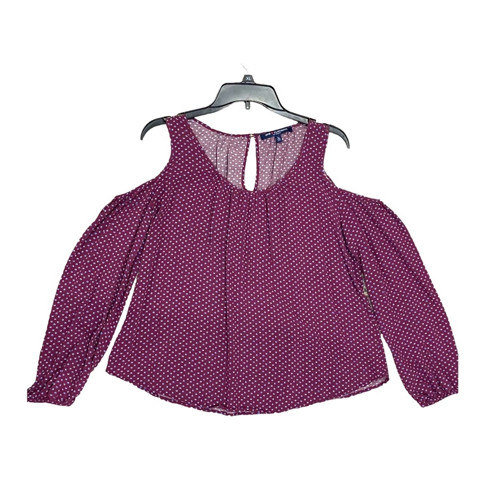 Purple printed blouse